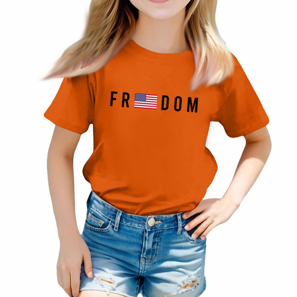 Toddler Girl Boy T-Shirts Kids Top Boys And Girls Printed Short Sleeved T-shirt 1-12Y Summ