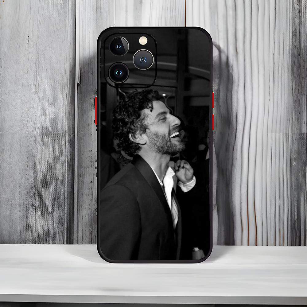 Hollywood Actor O-Oscar I-Isaac Phone Case Black Matte Thin Phone Case For iPhone17 16 15 14 13 ProMax