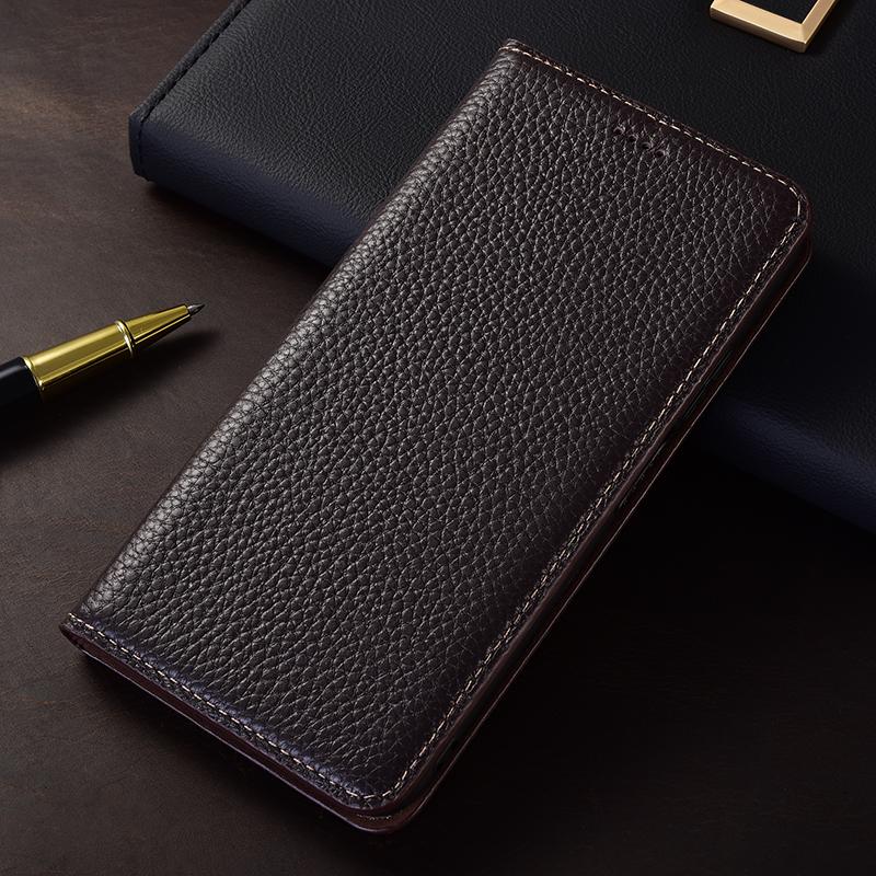 

Оригинальный кожаный флип-кейс из кожи личи для телефонов Xiaomi Poco X3 X4 X5 X6 X7 F4 F5 F6 F7 M3 M4 M5 M5S M6 M7 Plus Pro Ultra Poco F7&Genuine Leather кофейный