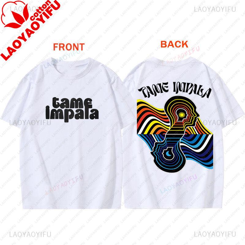 Tame Impala T Shirt Pop Rock Band Currents Short Sleeve Tee Shirt Unisex Unisex Graphic T Shirts Casual Vintage Oversized Tops