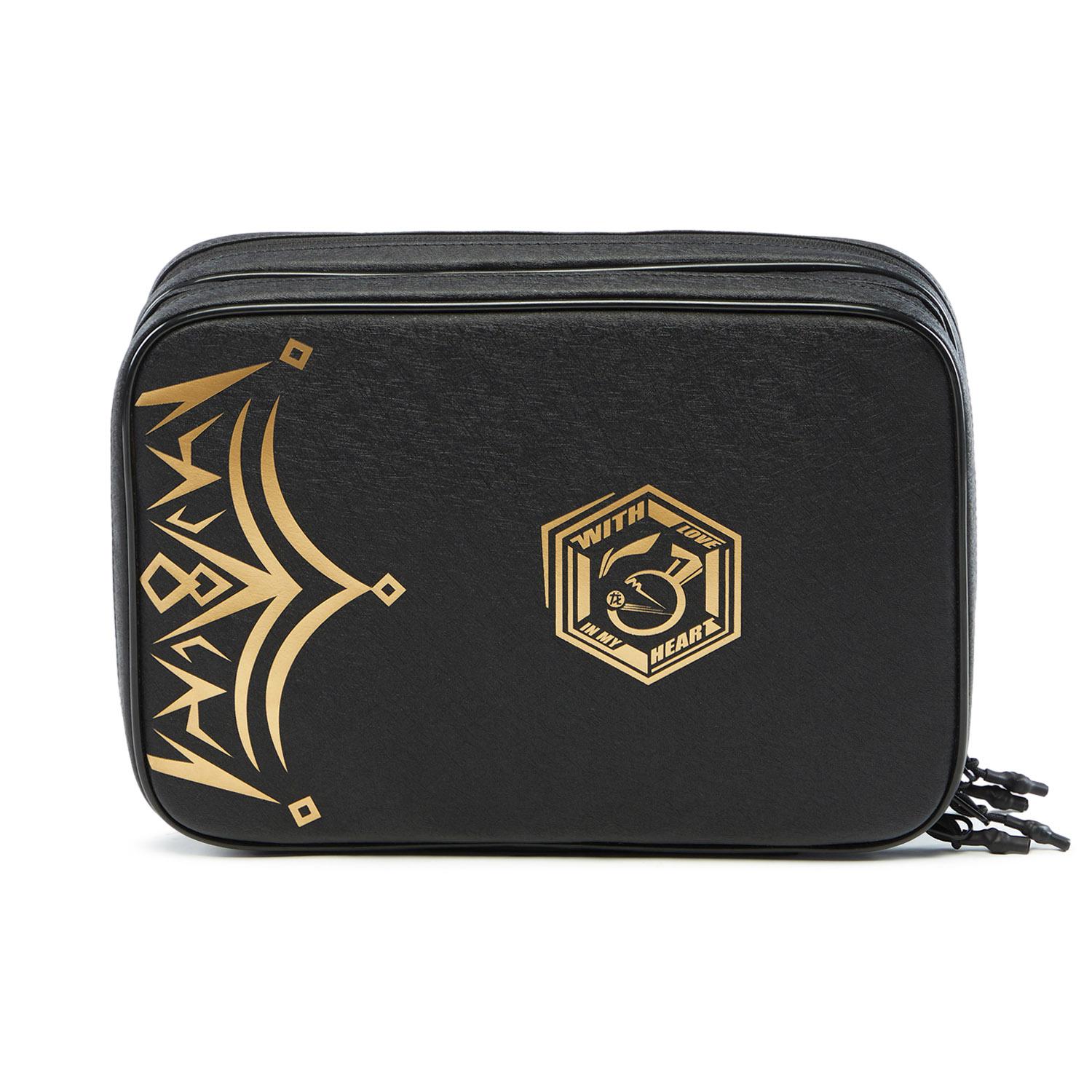 Li-Ning Durable Portable PU Gym Bag Medium Unisex bags ABJU031-1 F,Ping Pong Paddle Cases, Black