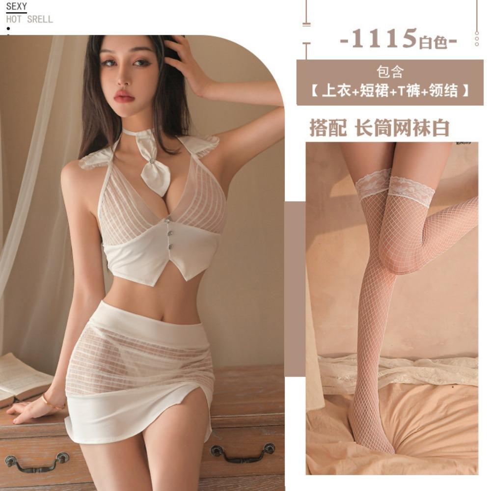 Sexy Underwear Mesh Clothes, Sexy Hollow Short Skirts, Temptation Uniforms, Passion Suits, Women's Miniskirts, Free of Charge