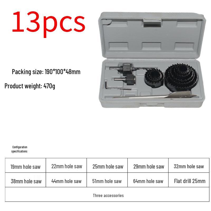 Woodworking Hole Saw Set for Drilling Gypsum Board and Plastic