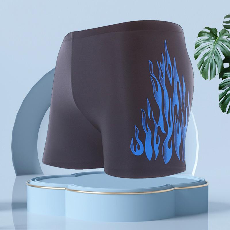 Breathable Highly Elastic Men's Summer Swim Trunks Men's Loose-Fit Hot Spring Shorts Men's Swimwear