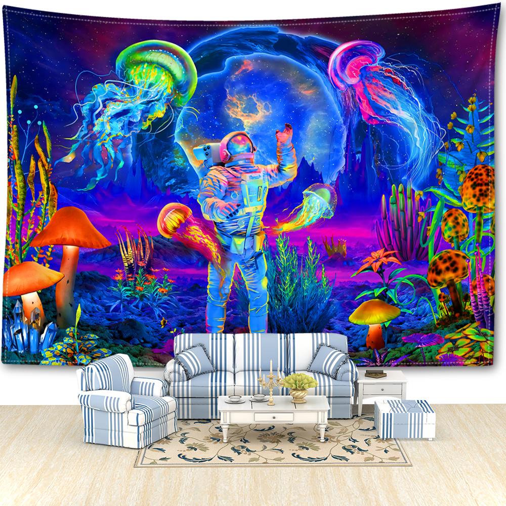 

Вселенная Звездное небо Пейзаж Гобелен Настенный декор Таинственное искусство Колдовство Эстетика хиппи Комната Спальня Домашний декор 95x73CM
