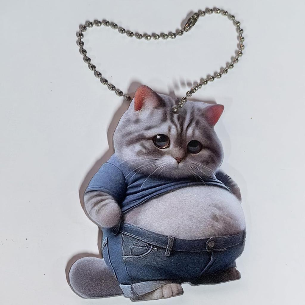 Facial Shiba Inu Keychain, Cute, Scott, 2D Ball Chain, Stomach, Car Rear View Mirror,