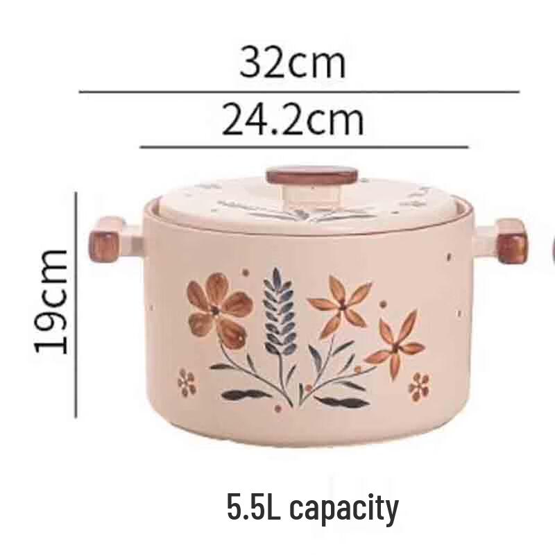 ZMR Ceramic Casserole Pot with Lid