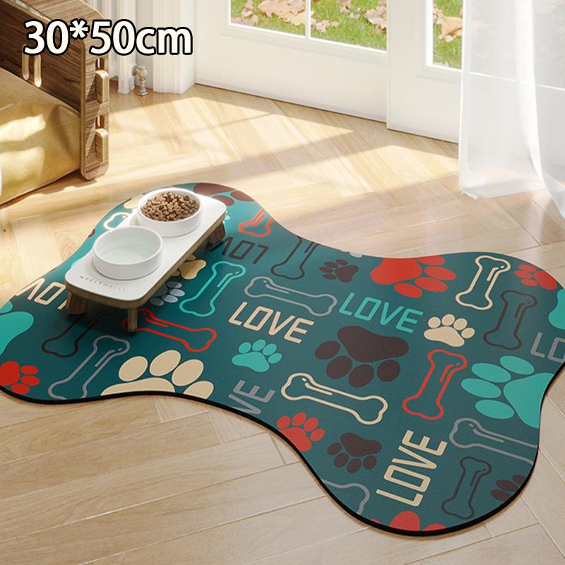 Diatomaceous Mud Absorbent Pet Placemat For Food And Water Bowl With Waterproof Quick-Dry Rubber Backing Non-Slip Home Pet Mat