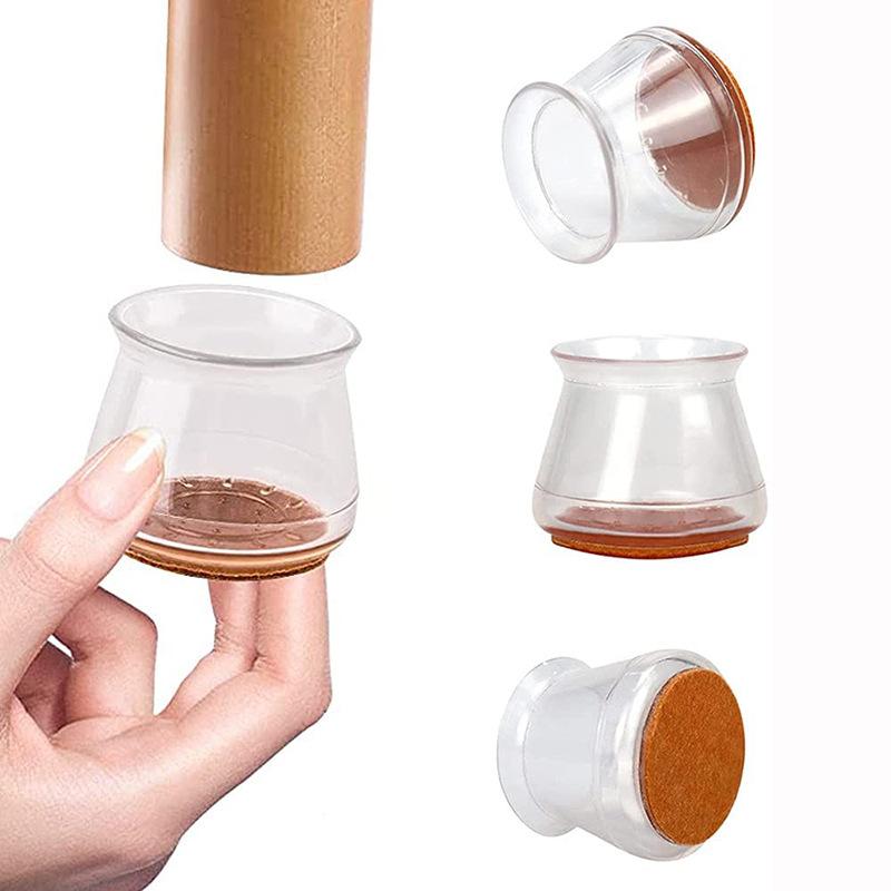 

Круглый невидимый чехол для ног стола и стула, прозрачная подставка для ног стола, противоударная подставка для ног стола