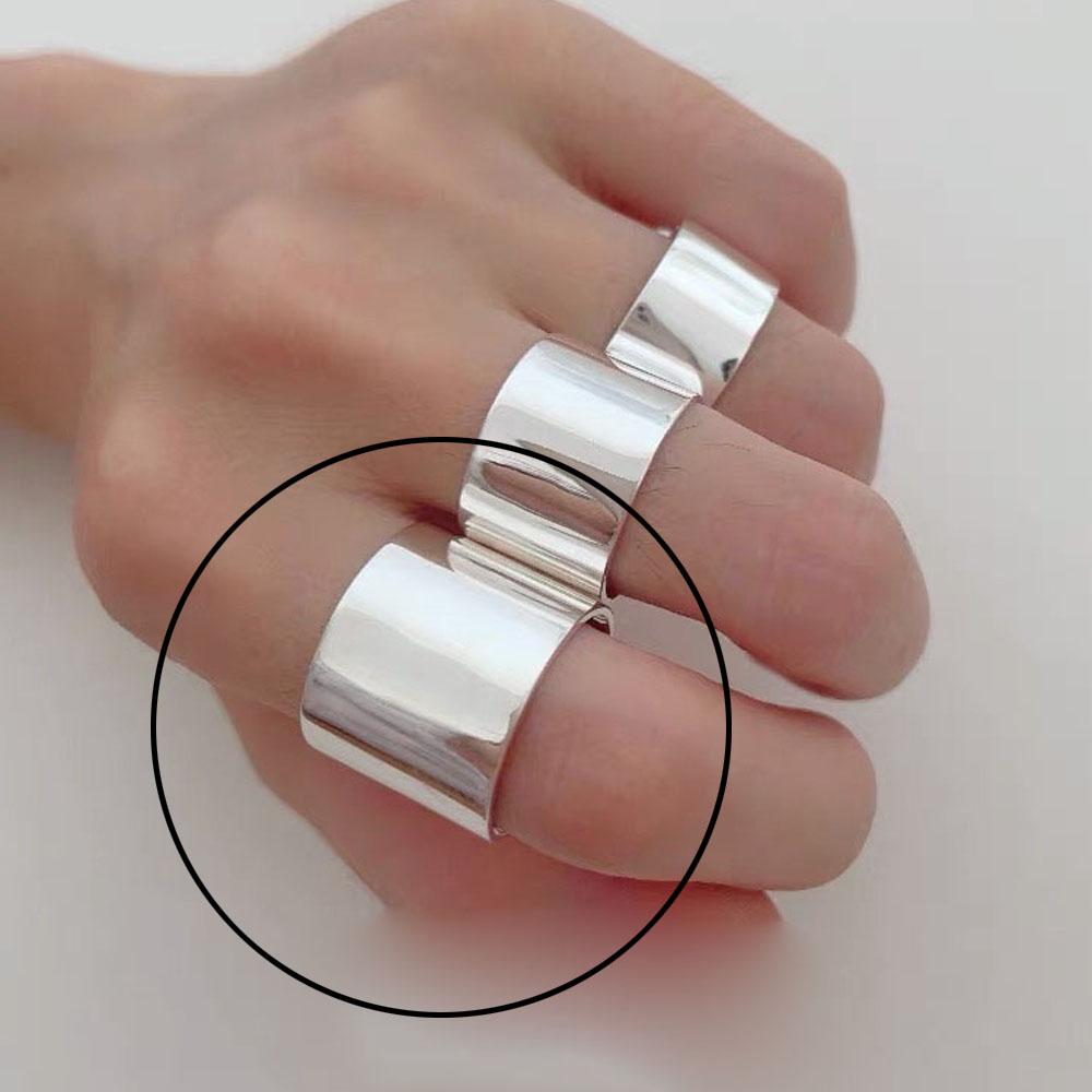 Bf Club   Copper Rings For Women Girl Female Open Minimalist Retro Wide Ring Creative Anillos Bague Fine Jewelry