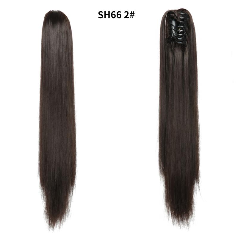 XINRAN Artificial Claw Ponytail Wig Fake Ponytail Wig Female Black Brown Hair Extension Long Stright Ponytail Mutiple Color To Choose