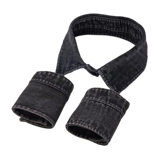 Fake Collar Detachable Denim Collar Wrist Cuffs Set Women Lightweight Dress Shirt Fake Collar Clothing Accessory