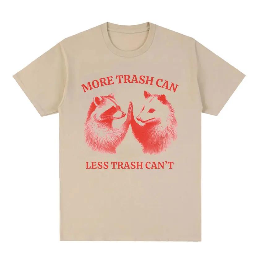 My Tummy Hurts Funny Raccoon Graphic T Shirt Weird Meme Men Women Tops T-shirts Fashion Harajuku Casual Cotton Oversized T-shirt