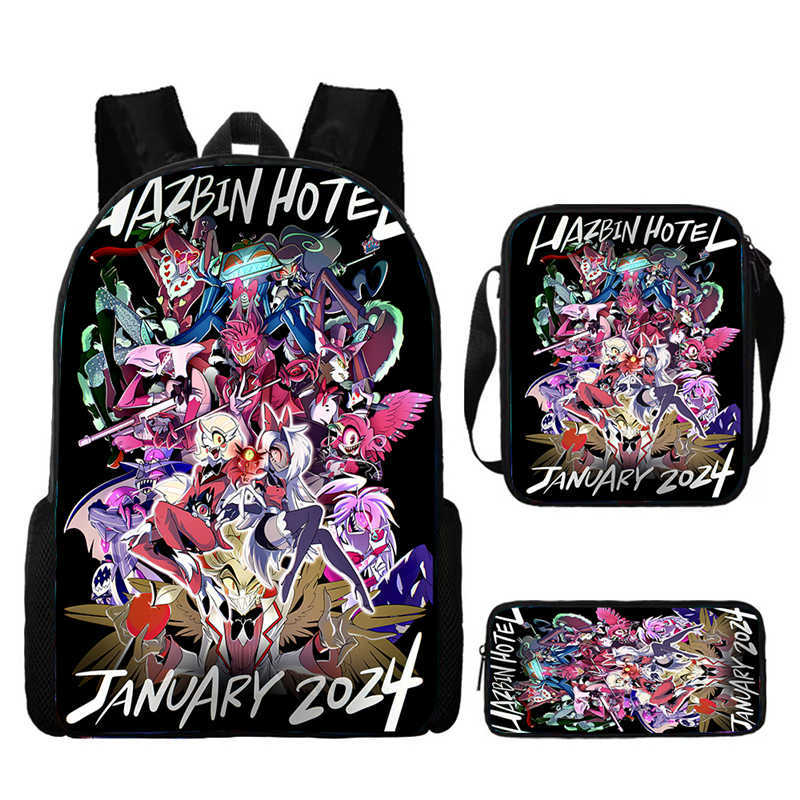 Hell Inn Hazbin Hotel Student School Bag High Value Leisure Oxford Ridge Relief Backpack