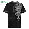 Azteken-Thema Muster 3D Druck T-Shirt Kompressionsshirt Kurzarm T-Shirt Herren Sommer T-Shirts Vintage Druck Herrenkleidung Oberteile