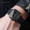 Fashion Square Dial Men Watch Minimalist Casual Leather Strap Quartz Wristwatch Man Clock Relogios Masculino (Without Box)