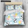 Panda King Full Bedidng Set Kids Romantic Bedding Set Cartoon Animal Duvet Cover Bicycle Balloon Dragonfly Polyester Quilt Cover