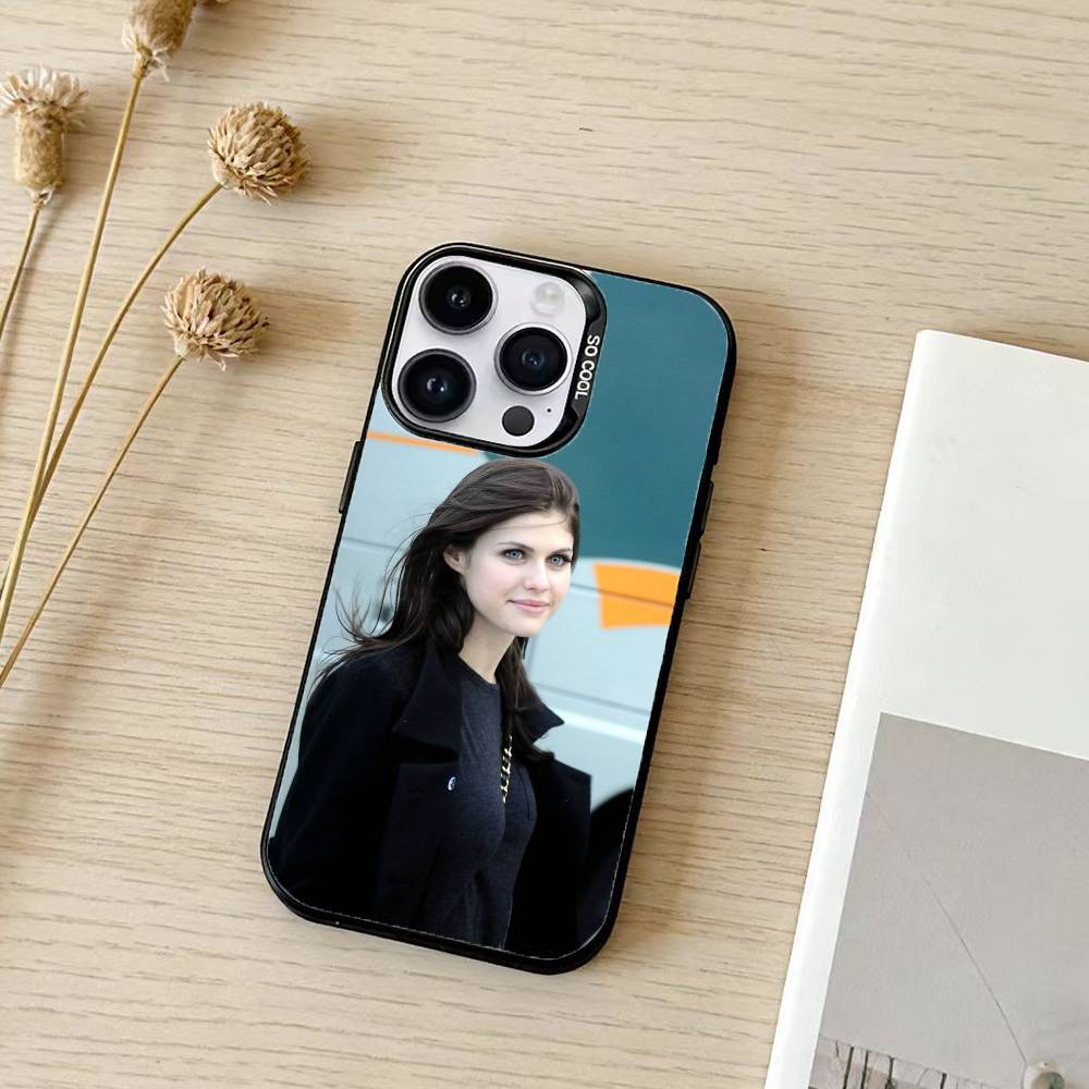 A-Alexandra Daddario Phone Case For iPhone 17,16,15,14,13,12,11,Pro Max,Plus Candy Silver Cover