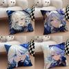 Cute F-Furina G-Genshin Impact Pillow Case Cushion Cover Soft Cute Throw Pillow Case For Car Sofa Pillowcase Polyester