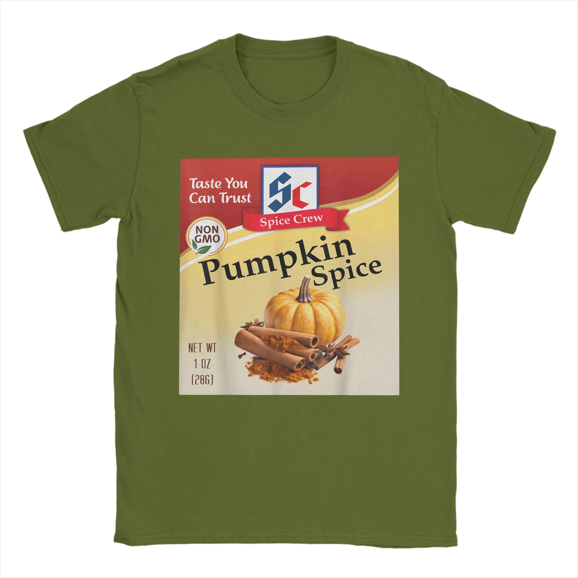 Men s T-Shirts Pumpkin Spice Condiment Costume Holiday Spice Costumes Group Tee Shirt Short Sleeve  T Shirt Crewneck Clothes 4XL