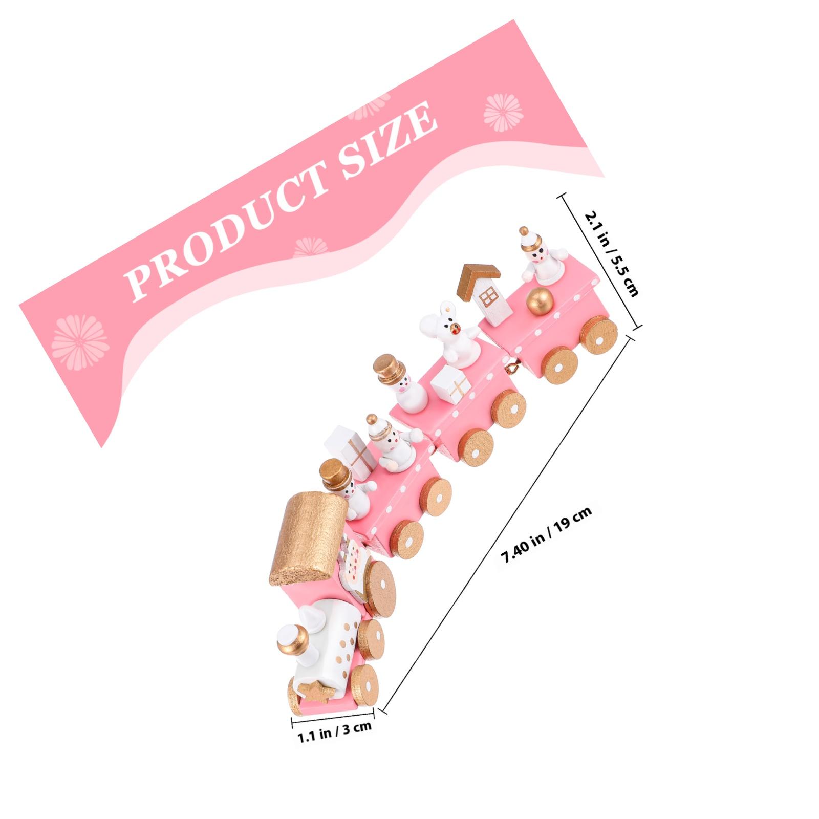 Train Desktop Train Four Section Table Train Decor Wooden Railway Decor Christmas Theme Decor Table Ornament Home Christmas