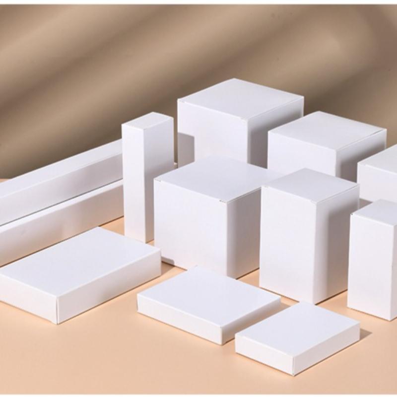 350g White Cardboard Packaging Box Universal Square Flat Box Empty Case for Perfume Gifts Multiple Purposes Easy To Fold Handmade Gift Cosmetic Boxes