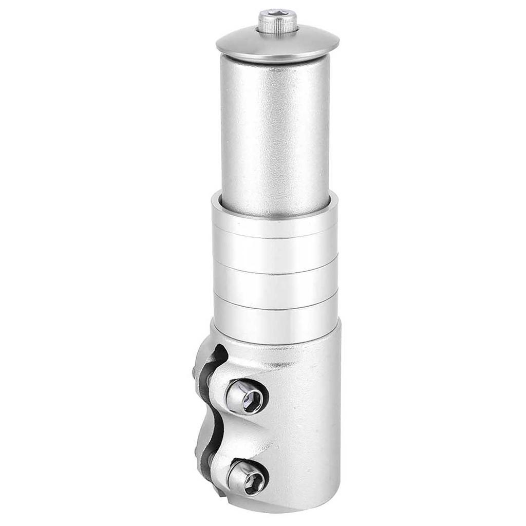 Aluminum Alloy Mountain Bike Stem Extender Handlebar Stem Riser (Silver)