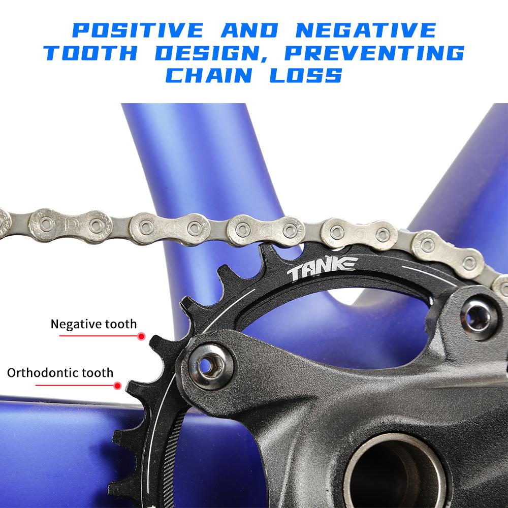TANKE Crankset 170MM Bicycle Chainring Hollow Integrated Crankset 104 BCD Narrow Wide Bike MTB Crown  Square Hole Sprocket Crank