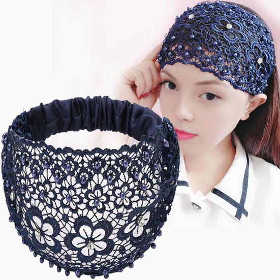 3/4Pcs Women Hairband Faux Pearl Embellished Wide Headband Bohemian Style