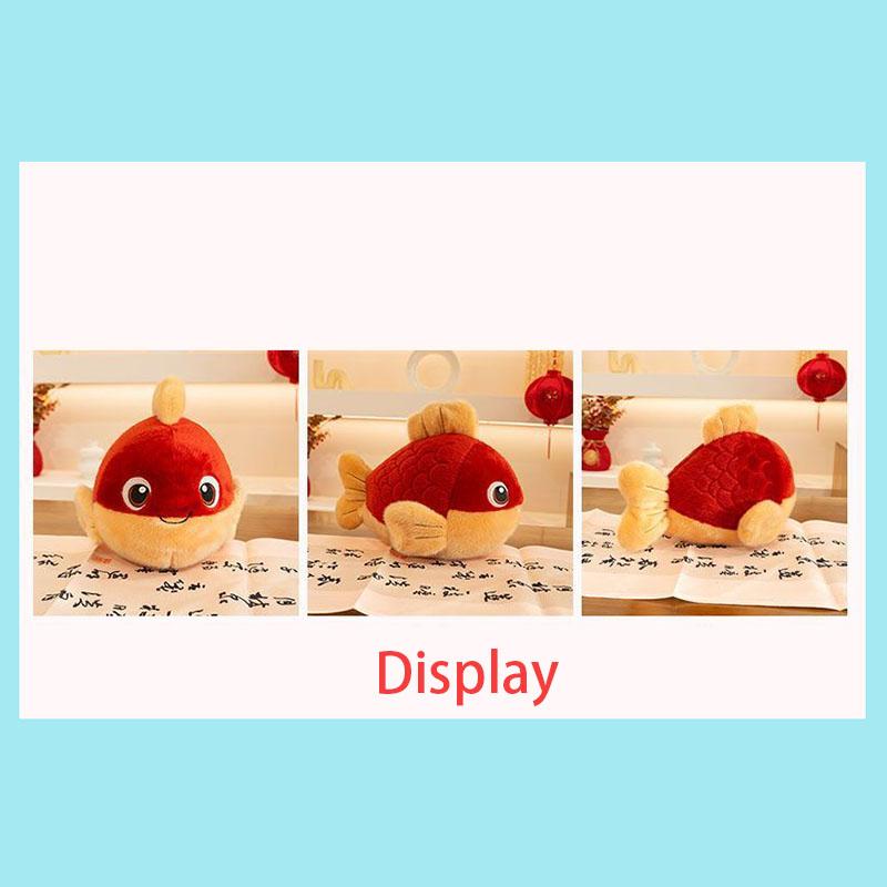 Kawaii Koi Fish Plush Toy Squishy Red Carp Stuffed Animal with Tassel Pendant for Kids Bedroom Home Decoration Lucky Fish Gift