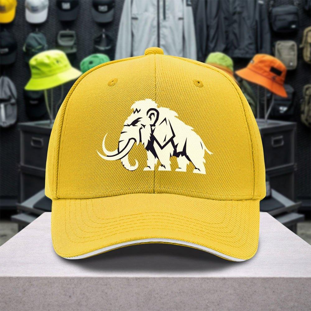 pc pcs Mammoth Print Duckbill Cap Adjustable Unisex Baseball Hat Suitable for Sports Outdoor Casual Wear Lightweight Mam
