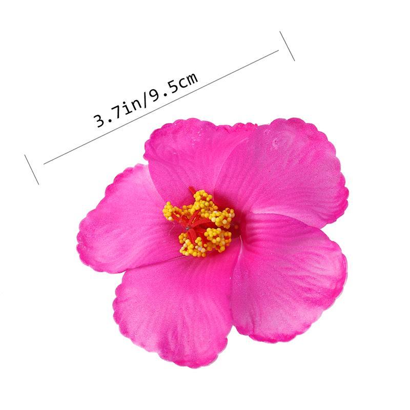 1 pc hibisco flores hawaiano de flores artificiales para la 