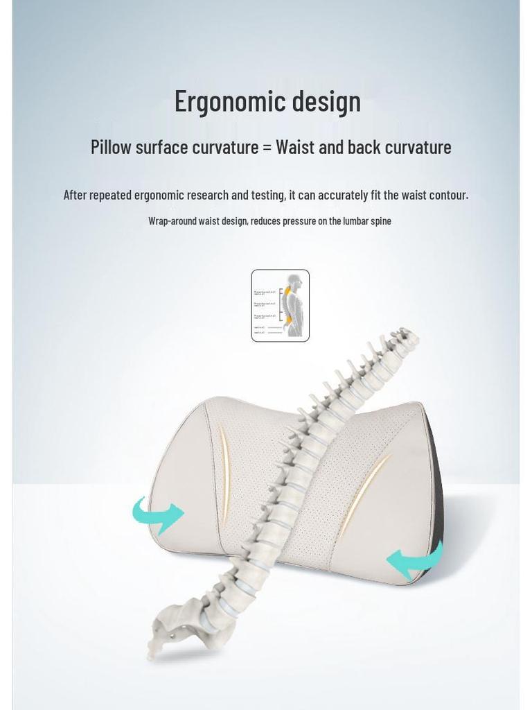 BYD Xia Beige Lumbar Support and Neck Pillow Set for Cars