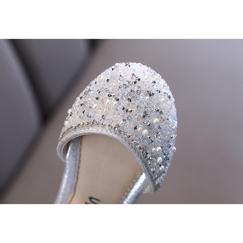 Summer Korean-style New Girls' Princess Single Shoes Leather Shoes Rhinestone Small/medium/large Children's Dance Performance Shoes