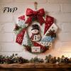 Rustikales Weihnachtsornament-Herstellungs-Stoffkranz DIY-Kit, Patchwork Anfängerfreundliches Handgemachtes Feiertagshandwerk Festliches Handwerk Geschenk für Mama Dekoration