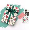 Valentines Day Gift Wrapping Paper Set Heart Printed DIY Craft Paper with Ribbons Stickers for Wedding Birthday Party Gift Decor