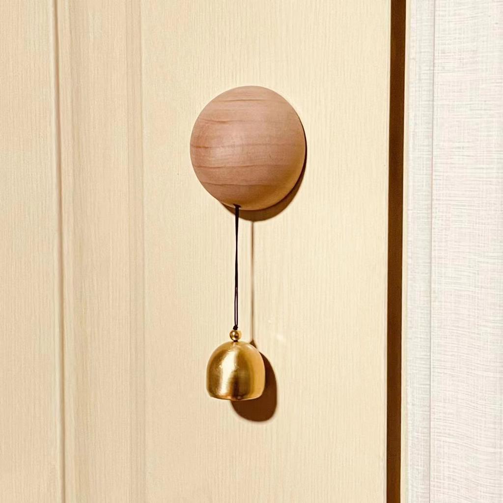 1 Stück attraktive Türklingel aus Holz und Messing Magnetische Montage für Hausgärten und gewerbliche Eingänge