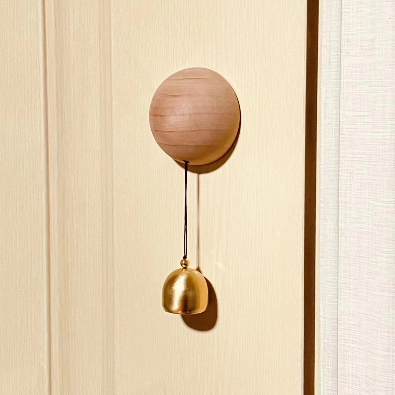 

1Pc attractive wooden and brass doorbell Magnetic installation for home gardens and commercial entrances