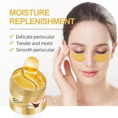 60PCS Gold Hydrating Eye Mask Moisturizing Fading Dark Circles Eye Patches