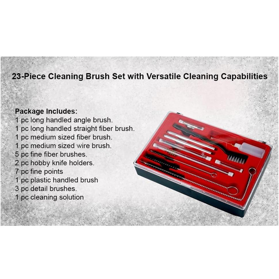 23 Pieces Professional Paint Spray Gun Cleaning Set with Case for HVLP Paint Guns, + 5 X Plug-In Filters (601S) Compressed Air Tools and Airbrush