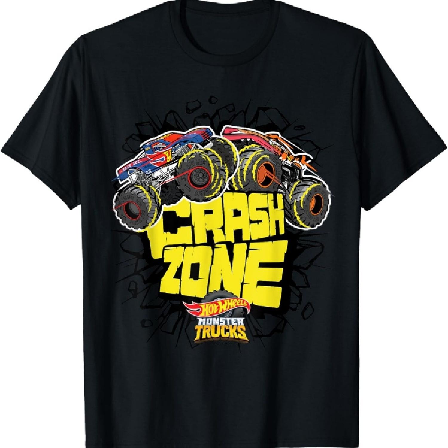 

Hot Wheels Monster Trucks Crash Zone Tiger Shark Race Ace T-Shirt XXXXXL чорний