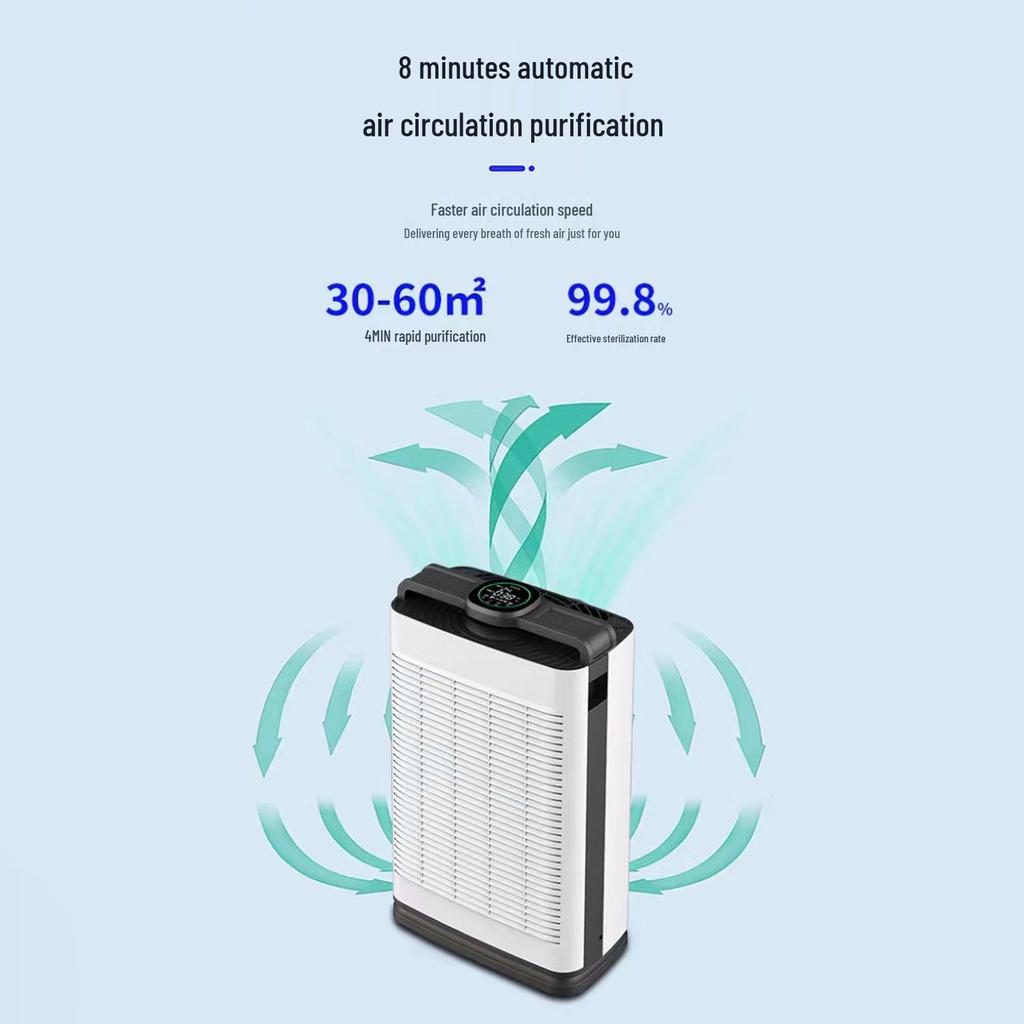 Pet Hair Negative Ion Air Purifier: Removes Formaldehyde, Secondhand Smoke, and Bacteria for Home Use