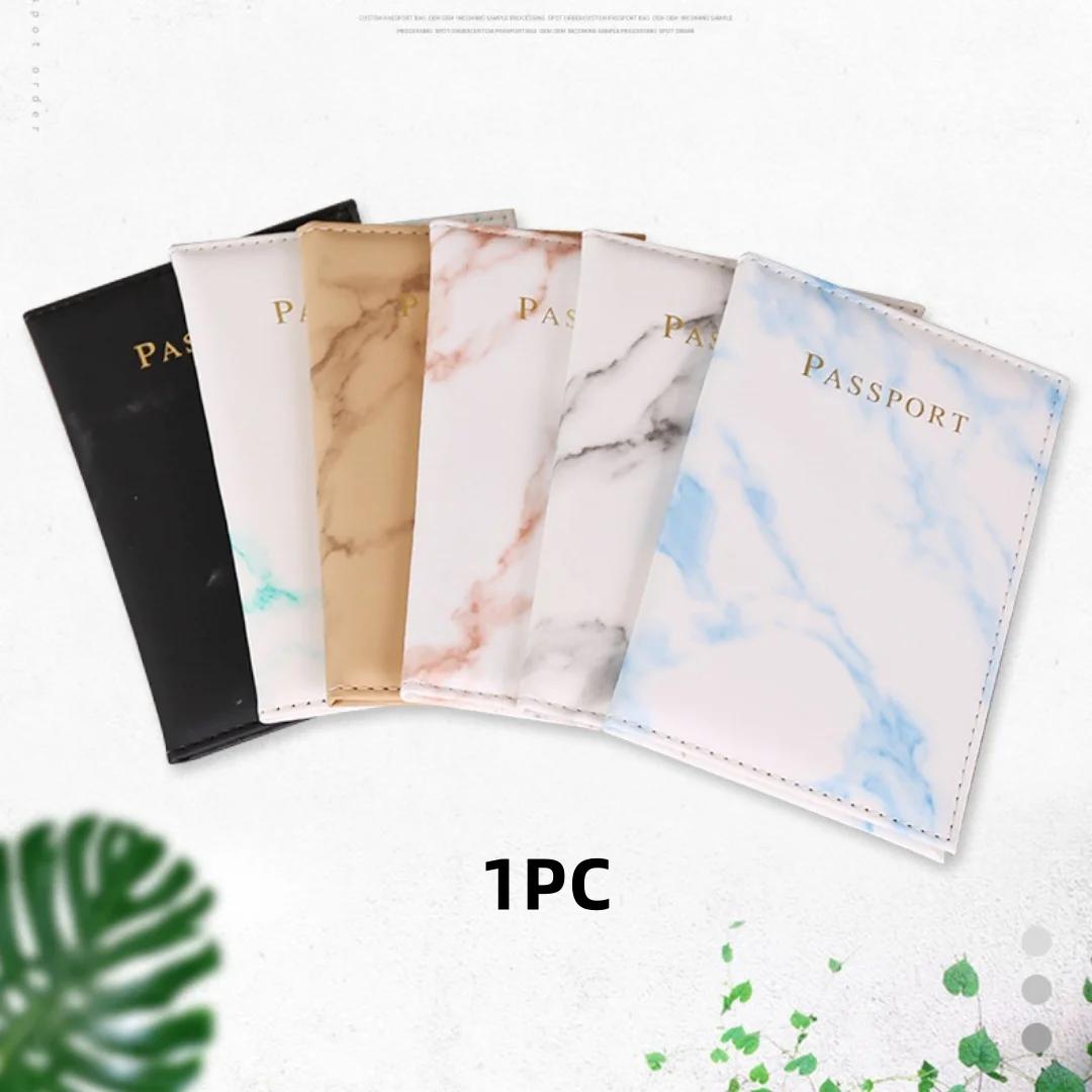 

1PC, Random Color.Simple And Stylish Passport Holder With World Map, Ultra-Thin Passport Clip, PU Leather Card Holder
