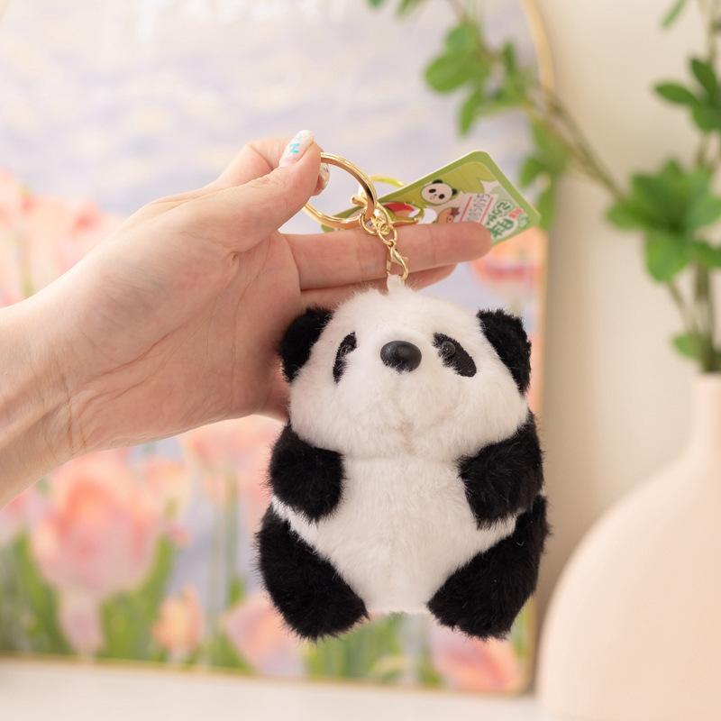 Cartoon Capibara Capybara Doll Plush Toy Hamburger Capybara Panda Small Pendant Bag Keychain