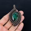 Emerald Pendant, 999 Copper Wire Wrapped Pendant Gemstone Jewelry, Handmade Pendant Amazing Jewelry, Gift For Her