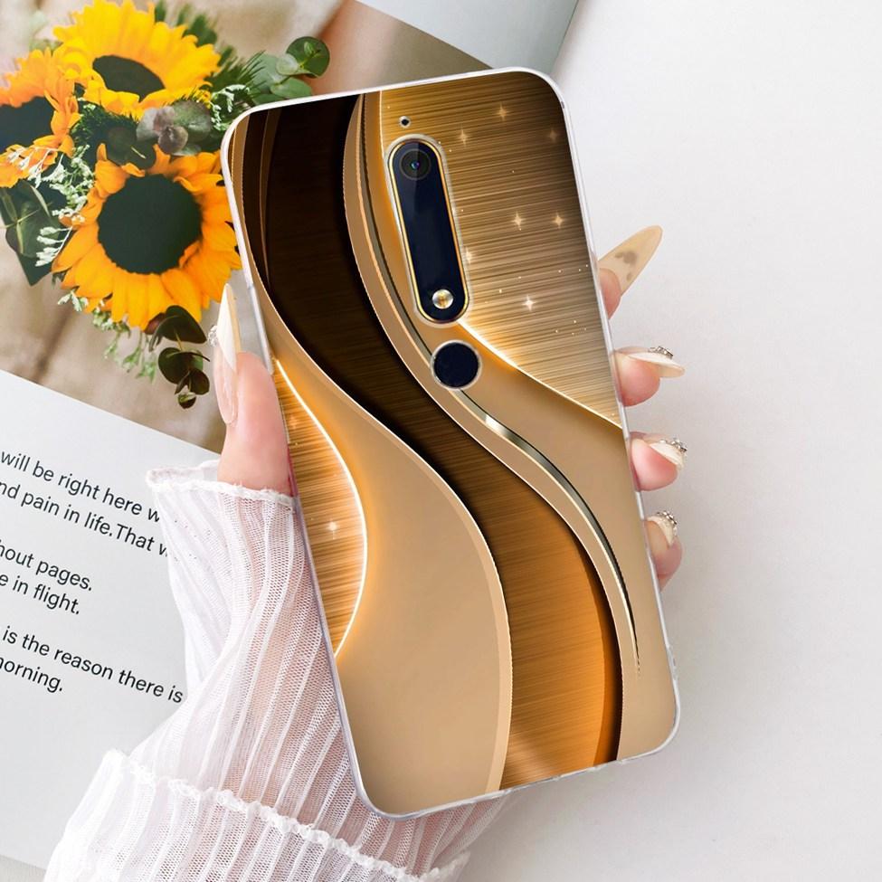 For Nokia 6 2018 Clear Case Cover Aesthetic Luxury Cute Cat Fashion Butterfly Funny Painted Phone Casing