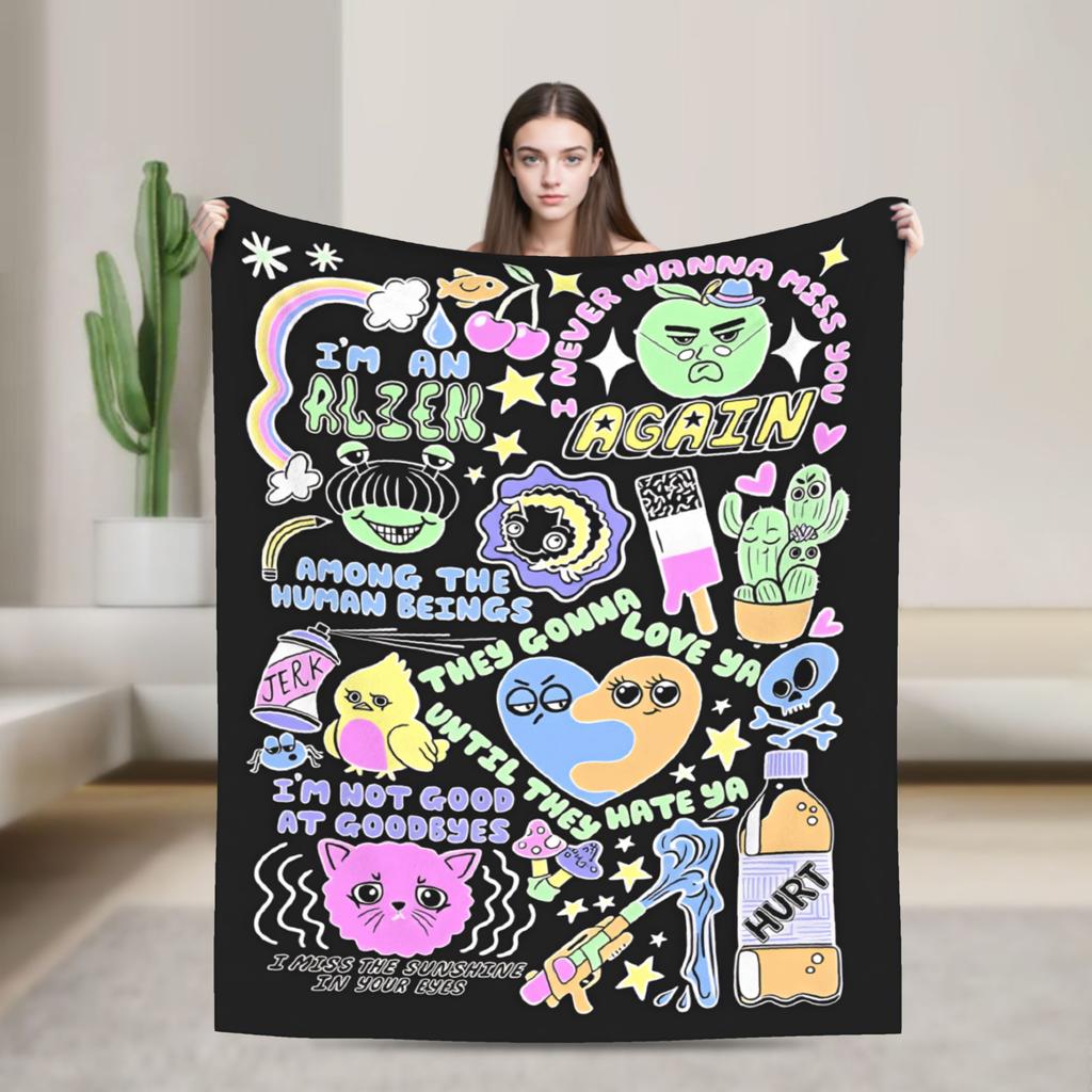 Oliver Tree Blanket Comfortable Throw Blanket Winter Kids Adults Living Room Camping Bedspread