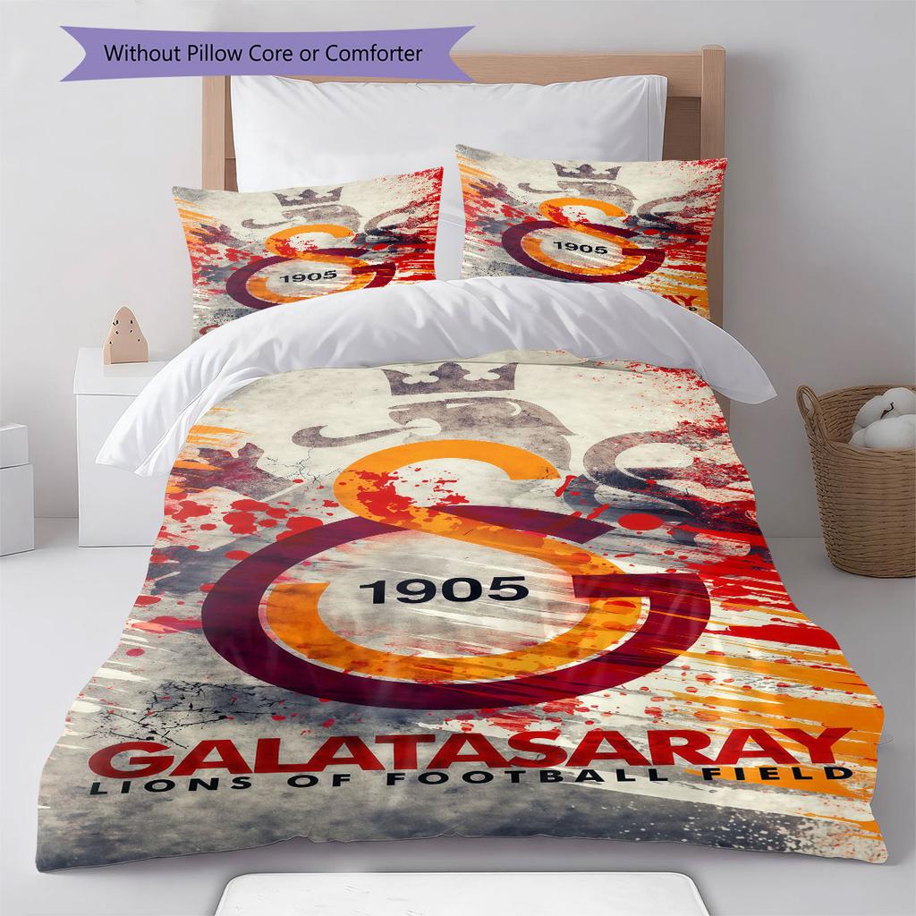 Galatasaray Blood Bedding Quilt Set Quilt Cover Pillowcase Home Decoration Birthday Gift (1 * duvet cover + 2 * pillowcase, without core)