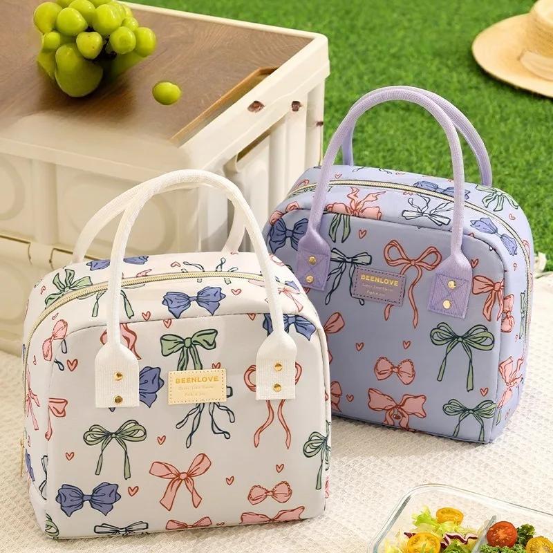 Portable Thermal Insulation Bag Camping Picnic Bag Large-capacity Office Worker Packing Lunch Bento Bag Lunch Box Bag