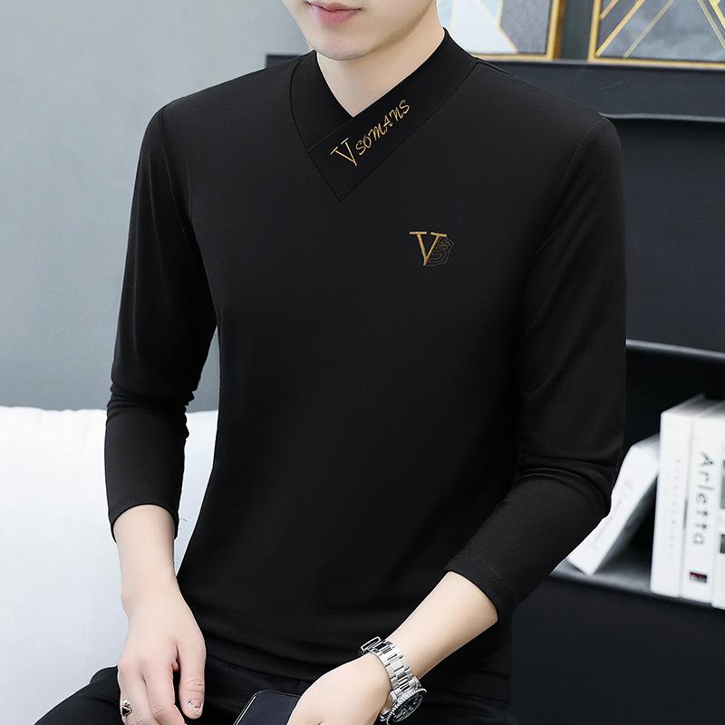 

Новая мужская футболка с длинным рукавом Мужская мужская футболка с v-образным вырезом Хлопковая футболка XXXXL